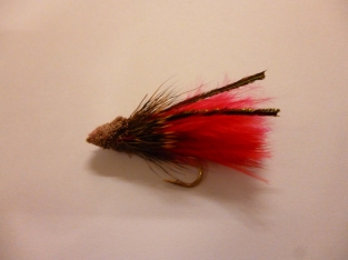 Size 10 Muddler Marabou Red